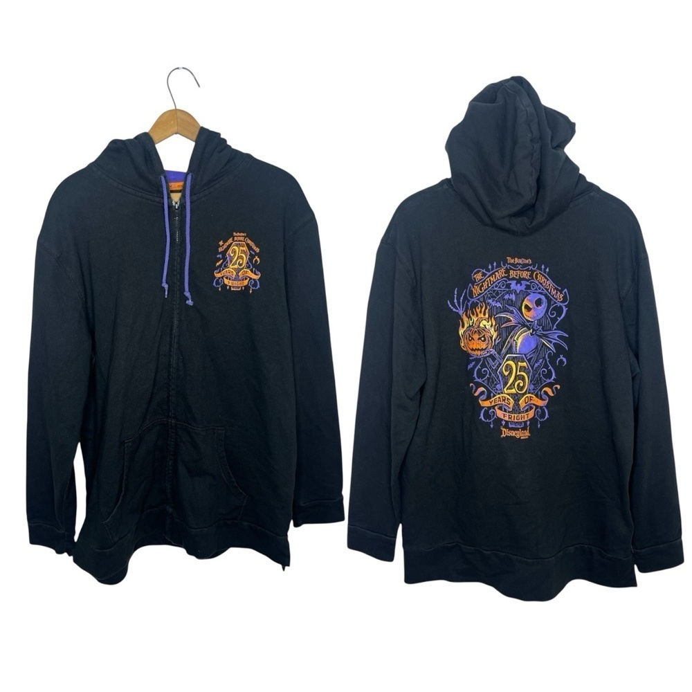 Disney Parks Nightmare Before Christmas 25th Anniversary Hoodie Large - Picture 11 of 11